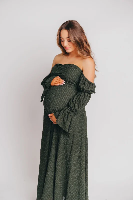 Ball Gown Women Dress with a Full Skirt for a Princess - like LookCorrine Tiered Sleeve Maxi Dress with Pockets in Hunter Green - Bump Friendly (Restocking Mid Nov) Ball Gown Women Dress with a Full Skirt for a Princess - like LookCorrine Tiered Sleeve Maxi Dress with Pockets in Hunter Green - Bump Friendly (Restocking Mid Nov)
