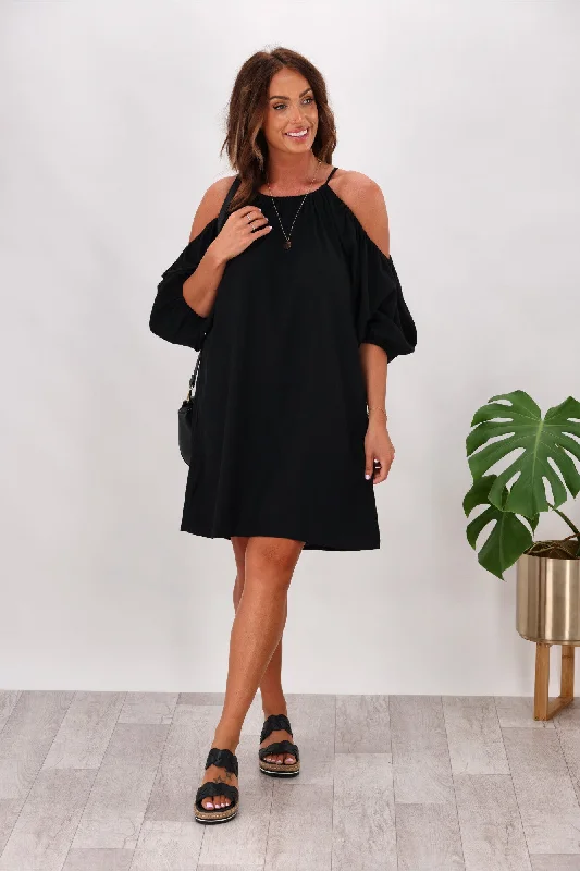 Shift Women Dress with a Simple and Classic Design for Everyday WearShine On Label Tipene Linen Dress Black Shift Women Dress with a Simple and Classic Design for Everyday WearShine On Label Tipene Linen Dress Black