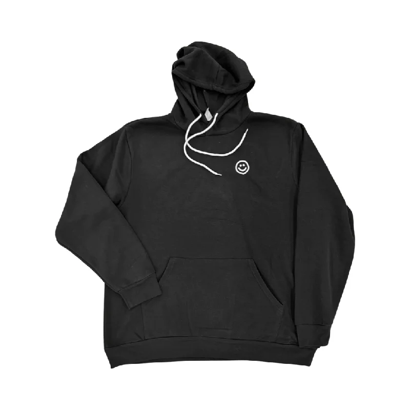 Women's oversized cropped hoodie with drawstrings for a trendy lookSmiley Embroidery Giant Hoodie Women's oversized cropped hoodie with drawstrings for a trendy lookSmiley Embroidery Giant Hoodie