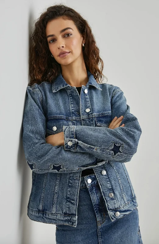 Women's moto jackets with a lace - up front for a unique and stylish touchStarry Night Grove Women's moto jackets with a lace - up front for a unique and stylish touchStarry Night Grove
