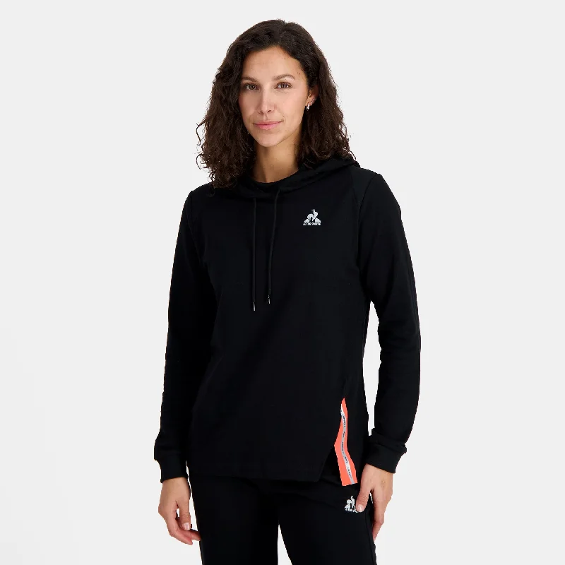 Women's sweatshirt with a mesh panel insert for breathability during workouts2310663-TRAINING LF Hoody N°2 W black | Sweat à capuche Femme Women's sweatshirt with a mesh panel insert for breathability during workouts2310663-TRAINING LF Hoody N°2 W black | Sweat à capuche Femme
