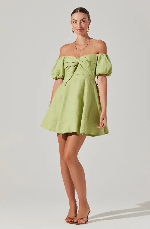 Wrap - Style Women Dress with Adjustable Fit for All Body TypesUla Off-Shoulder Mini Dress Wrap - Style Women Dress with Adjustable Fit for All Body TypesUla Off-Shoulder Mini Dress