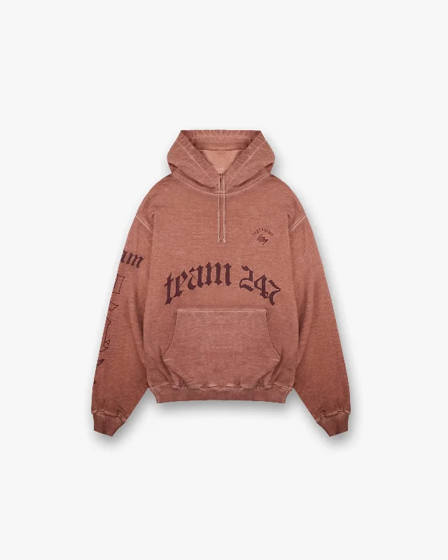 Women's hoodie with a glittery print for a glamorous and sparkly appearanceWG247 Hoodie - Rust Women's hoodie with a glittery print for a glamorous and sparkly appearanceWG247 Hoodie - Rust