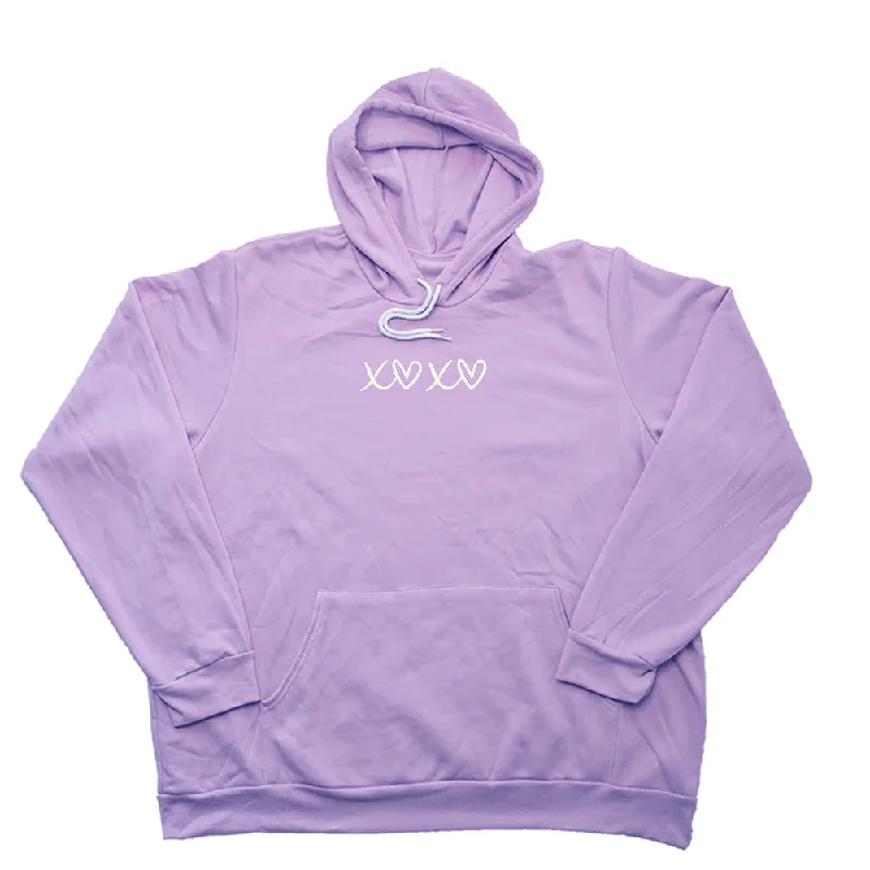 Women's hoodie with a glittery print for a glamorous and sparkly appearanceXs and Hearts Embroidery Giant Hoodie Women's hoodie with a glittery print for a glamorous and sparkly appearanceXs and Hearts Embroidery Giant Hoodie
