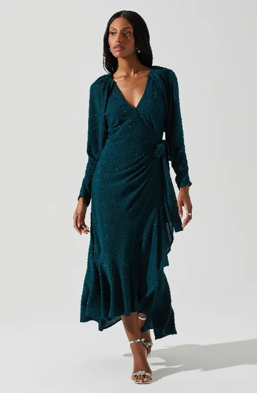 Little Black Women Dress with Sequins for a Glamorous Night OutZenaida Wrap Midi Dress Little Black Women Dress with Sequins for a Glamorous Night OutZenaida Wrap Midi Dress