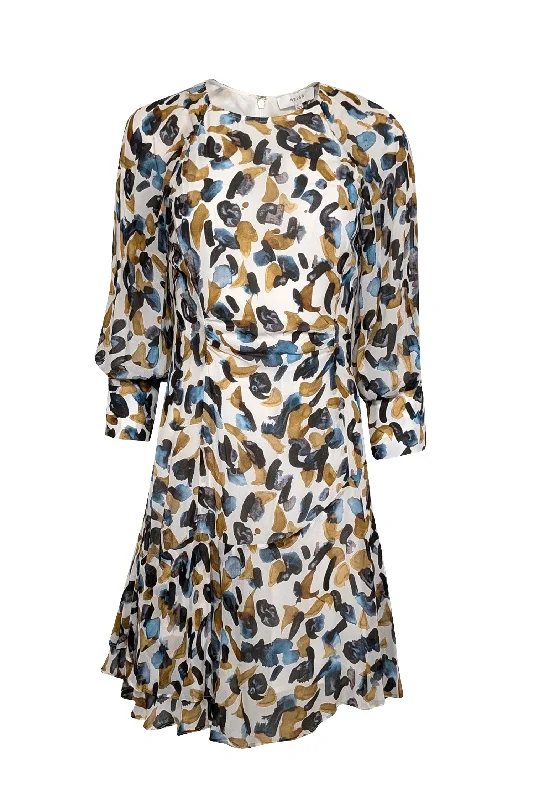 Empire Waist Women Dress to Accentuate the Bust and Conceal the Waist Empire Waist Women Dress to Accentuate the Bust and Conceal the Waist Reiss - White, Blue, Black, & Tan "Molly" Long Sleeve Mini Dress Sz 4 Empire Waist Women Dress to Accentuate the Bust and Conceal the Waist Empire Waist Women Dress to Accentuate the Bust and Conceal the Waist Reiss - White, Blue, Black, & Tan "Molly" Long Sleeve Mini Dress Sz 4