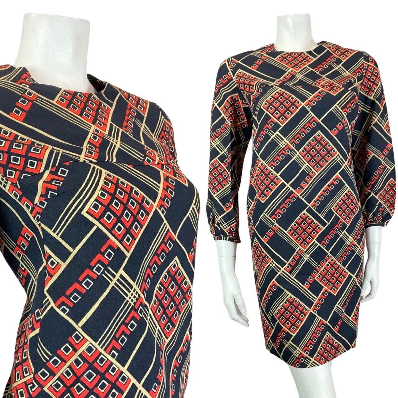 Printed Abstract Women Dress for a Modern and Artistic Appeal Printed Abstract Women Dress for a Modern and Artistic Appeal VINTAGE 60s 70s BLUE RED BEIGE GEOMETRIC SQUARE MOD EMPIRE SHIFT DRESS 12 14 Printed Abstract Women Dress for a Modern and Artistic Appeal Printed Abstract Women Dress for a Modern and Artistic Appeal VINTAGE 60s 70s BLUE RED BEIGE GEOMETRIC SQUARE MOD EMPIRE SHIFT DRESS 12 14