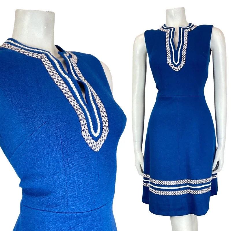 Halter Neck Women Dress to Show Off the Shoulders and Neckline Halter Neck Women Dress to Show Off the Shoulders and Neckline VINTAGE 60s 70s BRIGHT BLUE WHITE EMBROIDERED MOD SLEEVELESS WOOL DRESS 8 Halter Neck Women Dress to Show Off the Shoulders and Neckline Halter Neck Women Dress to Show Off the Shoulders and Neckline VINTAGE 60s 70s BRIGHT BLUE WHITE EMBROIDERED MOD SLEEVELESS WOOL DRESS 8