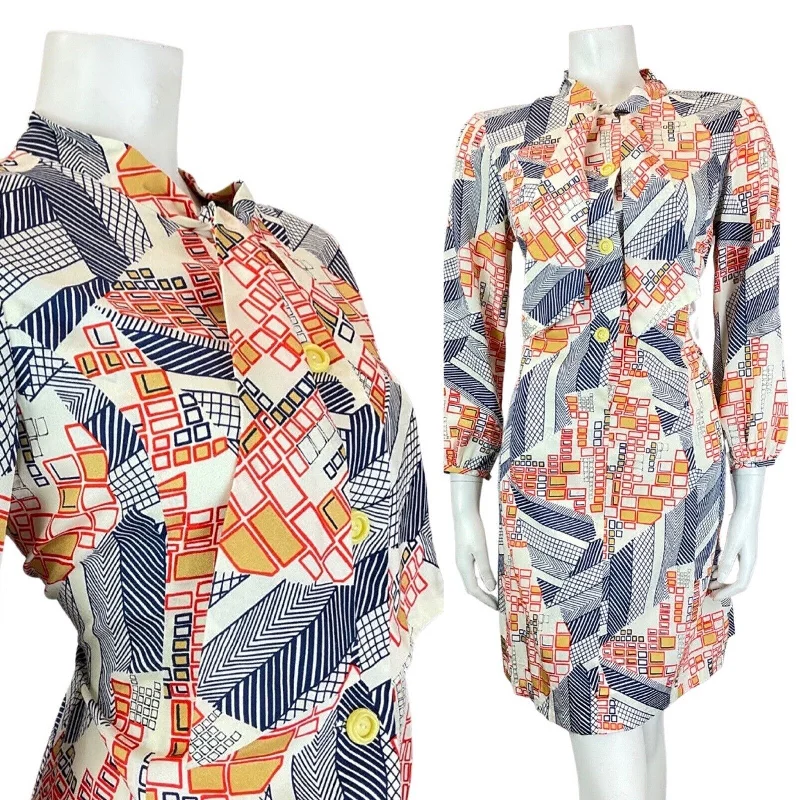 Sleeveless Women Dress in Bright Colors for Summer Parties Sleeveless Women Dress in Bright Colors for Summer Parties VINTAGE 60s 70s WHITE BLUE RED GEOMETRIC SQUARE PUSSYBOW SHIRT DRESS 12 14 Sleeveless Women Dress in Bright Colors for Summer Parties Sleeveless Women Dress in Bright Colors for Summer Parties VINTAGE 60s 70s WHITE BLUE RED GEOMETRIC SQUARE PUSSYBOW SHIRT DRESS 12 14