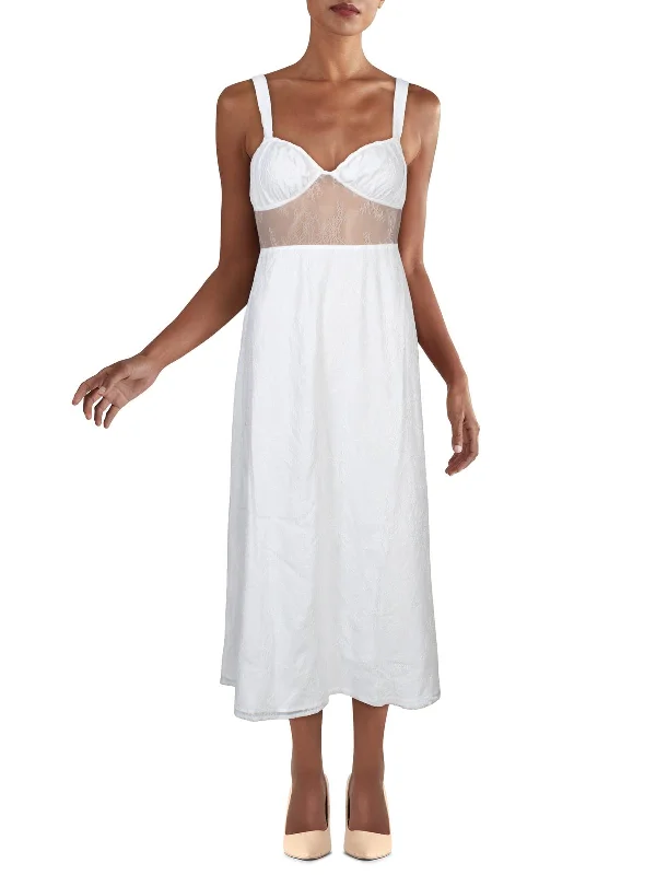 Wrap - Style Women Dress with Adjustable Fit for All Body Types Wrap - Style Women Dress with Adjustable Fit for All Body Types Womens Lace Sheer Midi Dress