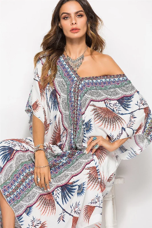 Animal print maxi dresses for a statement - making outfitKittenAlarm - Fashion Bat-sleeve Robe Dress Animal print maxi dresses for a statement - making outfitKittenAlarm - Fashion Bat-sleeve Robe Dress