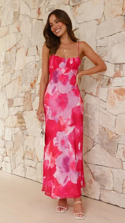 Maxi dresses with an empire waist for a flattering fit on all body typesAddison Maxi Dress - Pink Floral Maxi dresses with an empire waist for a flattering fit on all body typesAddison Maxi Dress - Pink Floral