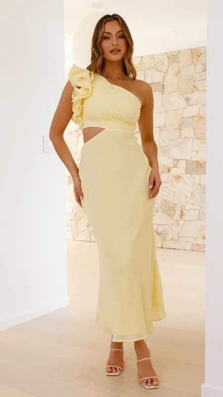 Sequined maxi dresses for formal evening galasAmina Maxi Dress - Yellow