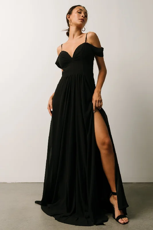Maxi dresses with one - shoulder designs for a stylish and asymmetric lookBianca Lace Maxi Dress | Black Maxi dresses with one - shoulder designs for a stylish and asymmetric lookBianca Lace Maxi Dress | Black