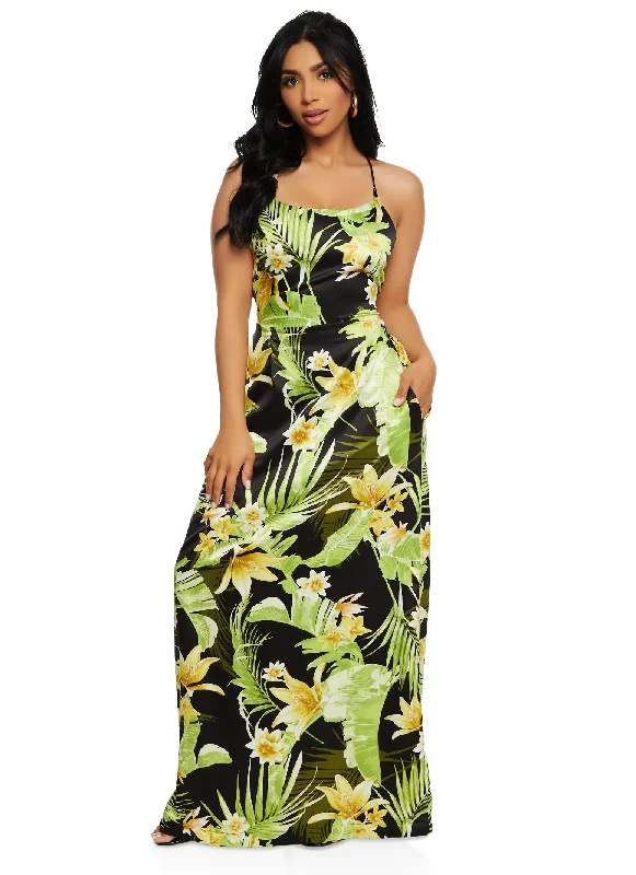Maxi dresses with ribbed textures for a unique and tactile lookHaute Monde Tropical Print Cami Maxi Dress Maxi dresses with ribbed textures for a unique and tactile lookHaute Monde Tropical Print Cami Maxi Dress