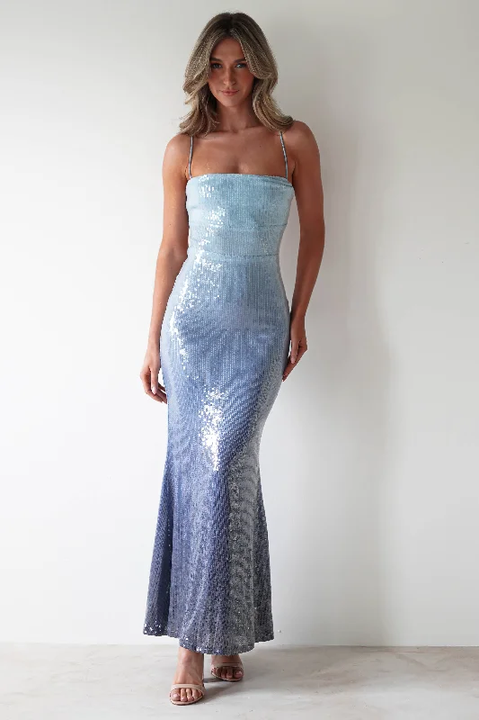 Maxi dresses with polka dot prints for a playful styleChloé Ombre Sequin Maxi Gown | Blue/Grey Maxi dresses with polka dot prints for a playful styleChloé Ombre Sequin Maxi Gown | Blue/Grey