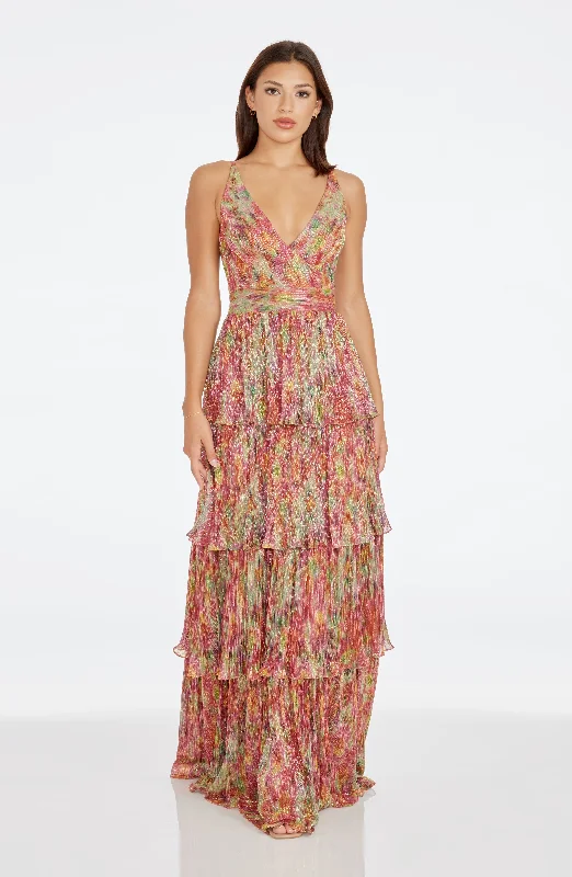 Maxi dresses with tassel accents for a fun and lively touchLorain Gown