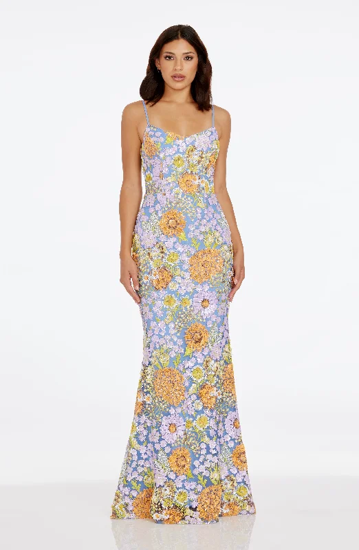 Maxi dresses with bow accents at the waist for a sweet appearanceGiovanna Gown