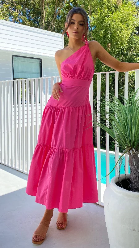 Ruffled maxi dresses with a tiered skirt for added volumeJayma Maxi Dress - Pink