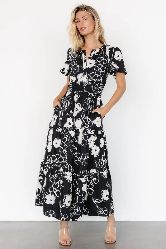 Maxi dresses with pocket details for added functionalityKiana Poplin Maxi Dress | Black + Cream Maxi dresses with pocket details for added functionalityKiana Poplin Maxi Dress | Black + Cream