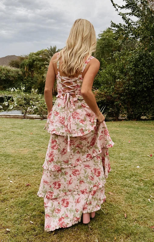 Maxi dresses with a cinched waist for a defined silhouetteLady Corset Dress ~ Garden Romantic