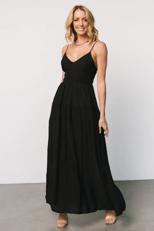 Printed maxi dresses with abstract patterns for an artistic lookLohan Tank Maxi Dress | Black Printed maxi dresses with abstract patterns for an artistic lookLohan Tank Maxi Dress | Black