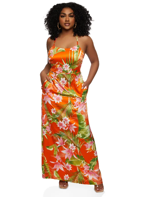Maxi dresses with geometric prints for a contemporary aestheticHaute Monde Tropical Print Cami Maxi Dress Maxi dresses with geometric prints for a contemporary aestheticHaute Monde Tropical Print Cami Maxi Dress