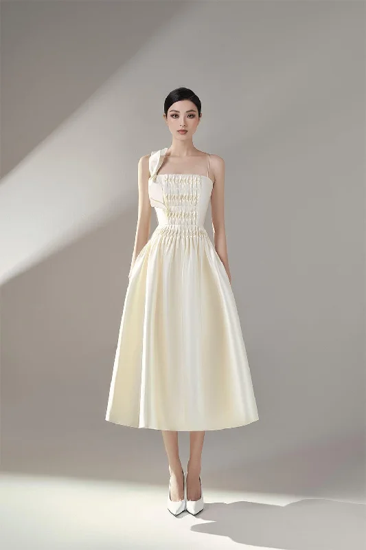 Maxi - inspired midi dresses with flowing fabrics for a beachy vibeEdette Fit and Flare Spaghetti Strap Taffeta Midi Dress Maxi - inspired midi dresses with flowing fabrics for a beachy vibeEdette Fit and Flare Spaghetti Strap Taffeta Midi Dress