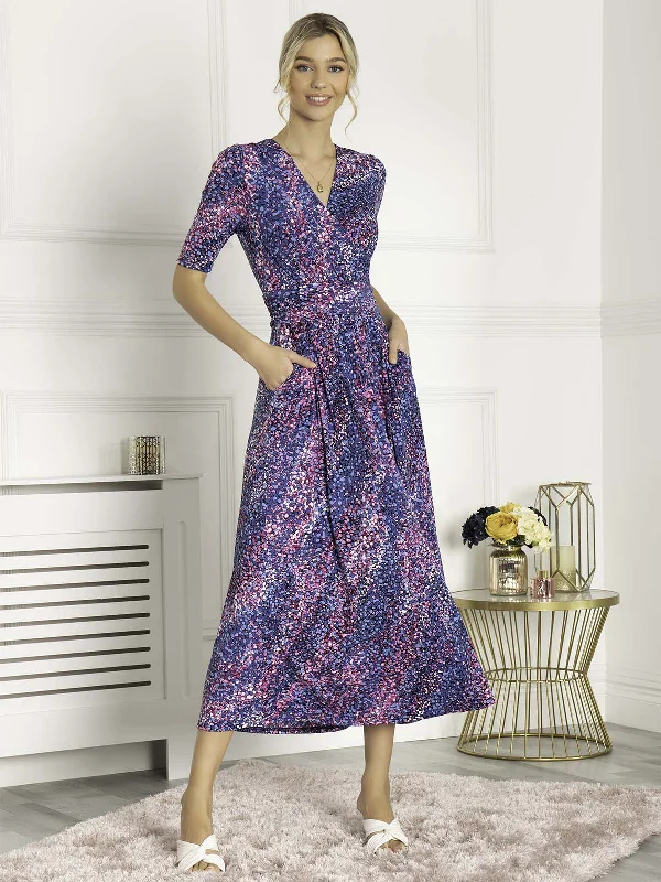 Midi dresses with ribbed textures for a unique and tactile appearanceJosie Animal Print Maxi Dress, Blue Multi Midi dresses with ribbed textures for a unique and tactile appearanceJosie Animal Print Maxi Dress, Blue Multi