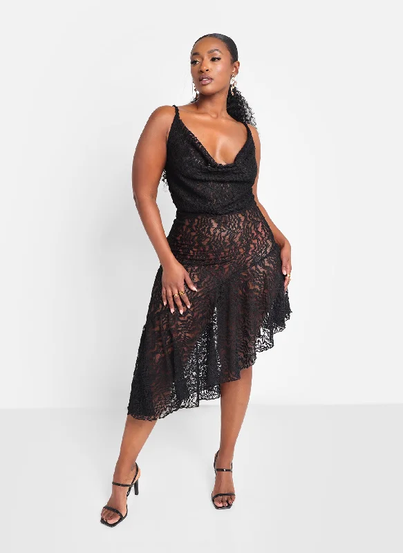 Midi dresses with pleated skirts for a timeless and elegant appealKaia Lace Ruffle Hem Midi Bodycon Dress Midi dresses with pleated skirts for a timeless and elegant appealKaia Lace Ruffle Hem Midi Bodycon Dress
