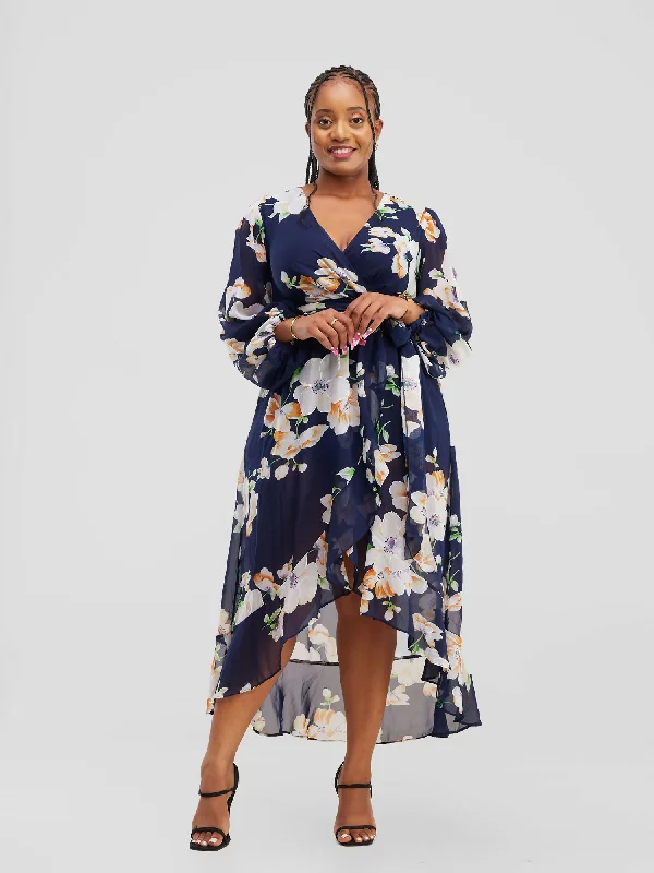 Midi dresses with abstract art prints for an artistic statementNika Bonica Shani Dress - Navy Blue Midi dresses with abstract art prints for an artistic statementNika Bonica Shani Dress - Navy Blue