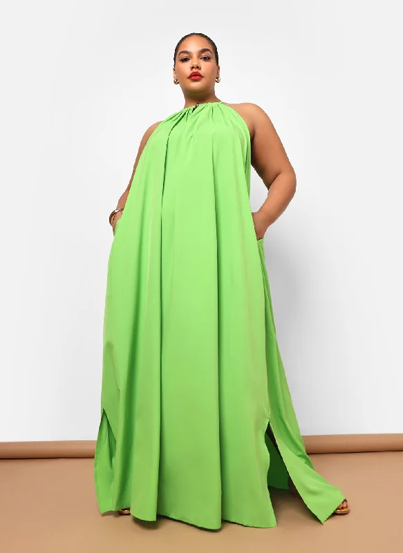 Sheath midi dresses with beaded embellishments for a formal occasionAda Halter Maxi Shift Dress - Neon Green Sheath midi dresses with beaded embellishments for a formal occasionAda Halter Maxi Shift Dress - Neon Green
