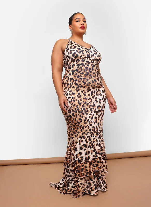 Midi dresses with bow accents for a sweet and charming lookHalima Leopard Mermaid Maxi Bodycon Dress Midi dresses with bow accents for a sweet and charming lookHalima Leopard Mermaid Maxi Bodycon Dress