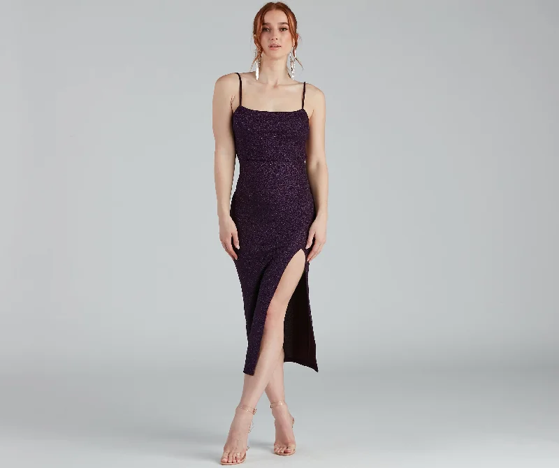 Midi dresses with tiered skirts for a bohemian festival lookShimmering Beauty Glitter Tie-Back Midi Dress Midi dresses with tiered skirts for a bohemian festival lookShimmering Beauty Glitter Tie-Back Midi Dress