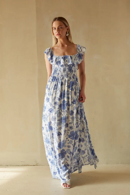 Midi dresses with sheer panels for a touch of allureZari Floral Maxi Dress
