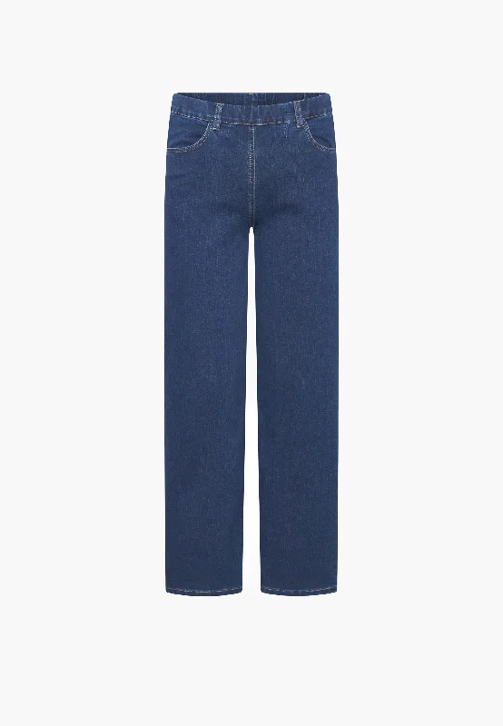 Stretch women jeans for enhanced mobility and comfortDonna Loose - Short Length - Dark Blue Denim Stretch women jeans for enhanced mobility and comfortDonna Loose - Short Length - Dark Blue Denim