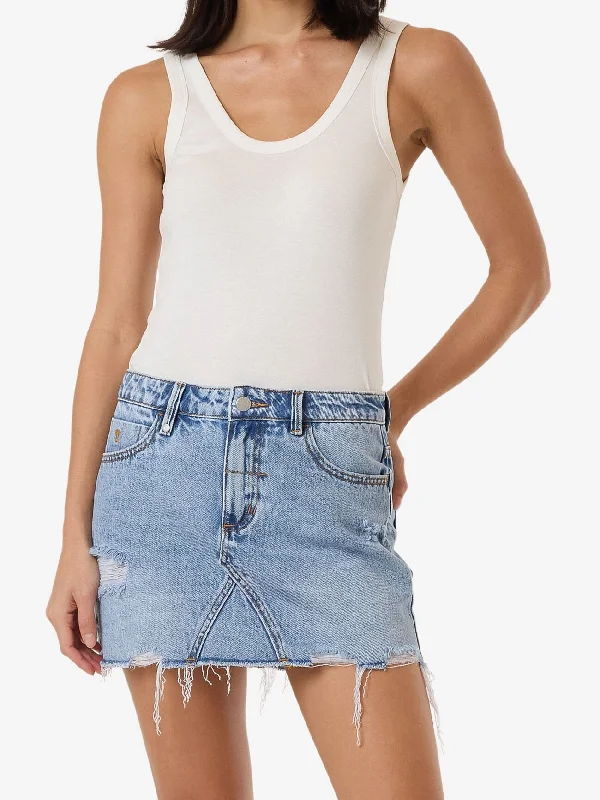 Colored women jeans in vibrant hues like red and yellowCandy Skirt - Tempest Blue Thrashed Colored women jeans in vibrant hues like red and yellowCandy Skirt - Tempest Blue Thrashed