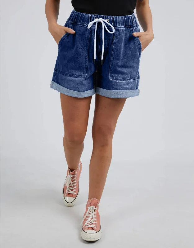 Distressed women jeans for a trendy and edgy lookEmma Relaxed Denim Short - Dark Blue Wash Distressed women jeans for a trendy and edgy lookEmma Relaxed Denim Short - Dark Blue Wash