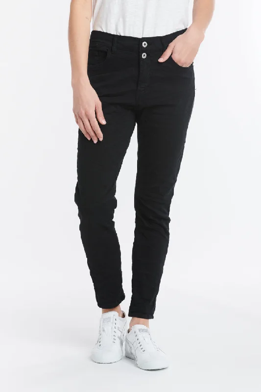 Bootcut women jeans to complement various shoe stylesEmma Stretch Jean - Black