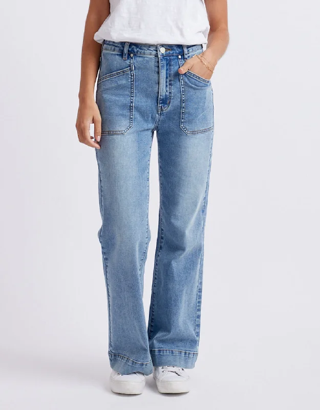 Skinny women jeans with a form - fitting designJayne Wide Leg Jean - Vintage Blue
