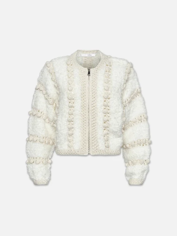 High - waisted women jeans for a flattering silhouettePom Pom Cardi -- Cream