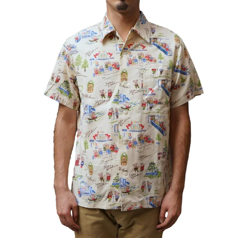 Mom jeans for a nostalgic and casual lookStudio D'Artisan "Billiken" Original Aloha Shirt Mom jeans for a nostalgic and casual lookStudio D'Artisan "Billiken" Original Aloha Shirt