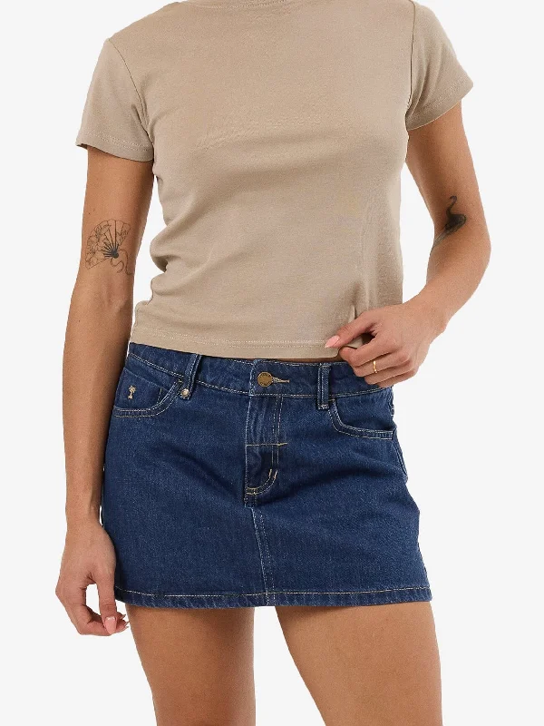 High - rise flare women jeans for a 70s - inspired lookSophie Skirt - Union Blue