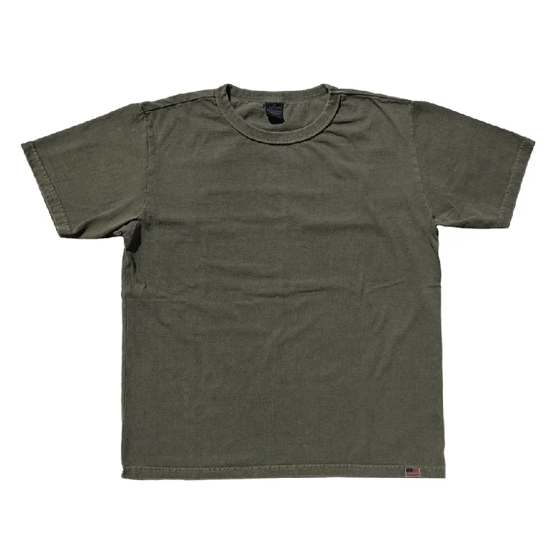 Cropped Denim Top to Pair with High - Waisted BottomsStudio D'Artisan Army Green Tee