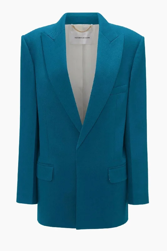 Embroidered women jeans with intricate patternsVictoria Beckham Peak Lapel Jacket - Petroleum Embroidered women jeans with intricate patternsVictoria Beckham Peak Lapel Jacket - Petroleum