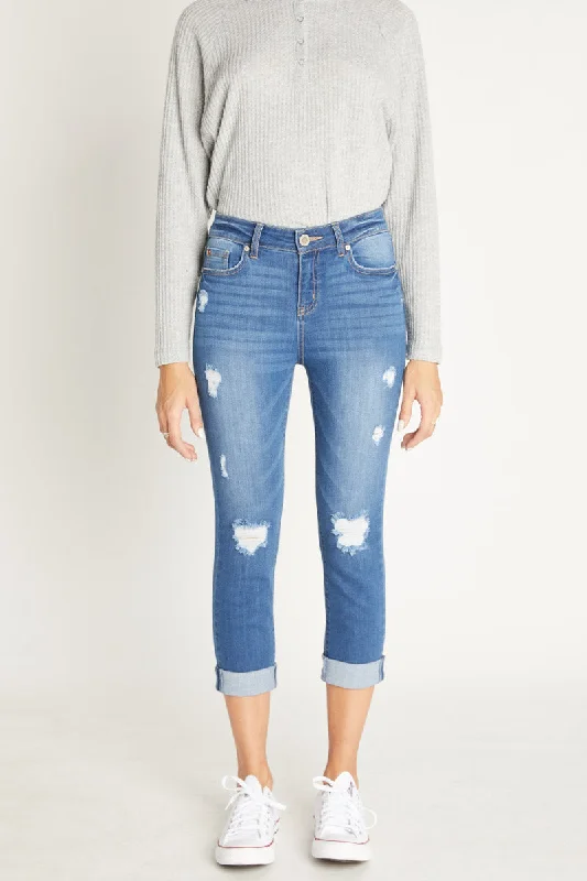 Light - wash women jeans for a fresh and summery appearanceHigh Rise Cropped Skinny Jeans