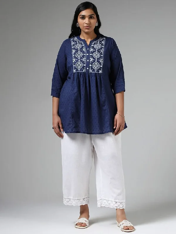 Women's tassel - adorned boho pants Embellished women jeans with studs or rhinestones for a glamorous touch Diza Navy Blue Mirror Embroidered Pleated Kurti Women's tassel - adorned boho pants Embellished women jeans with studs or rhinestones for a glamorous touch Diza Navy Blue Mirror Embroidered Pleated Kurti
