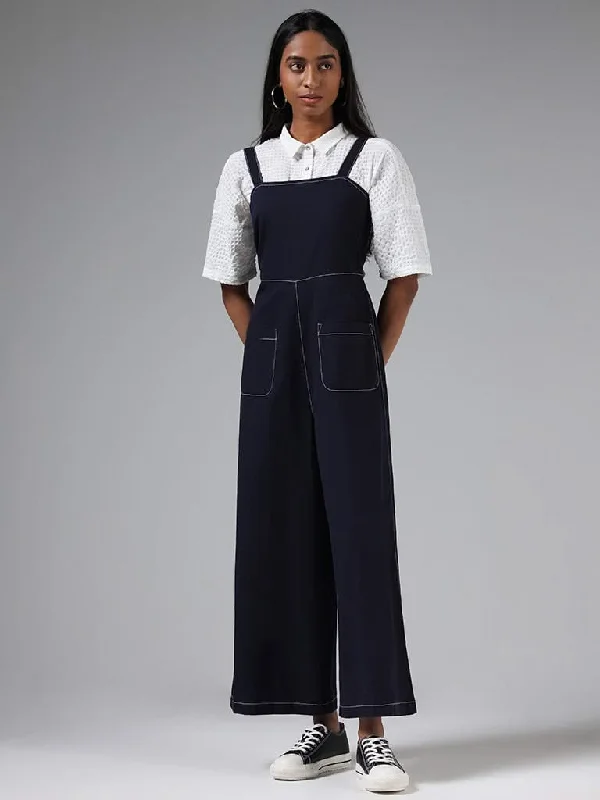 Women's checked casual pants Skinny women jeans with a form - fitting design Nuon Blue Denim Jumpsuit Women's checked casual pants Skinny women jeans with a form - fitting design Nuon Blue Denim Jumpsuit