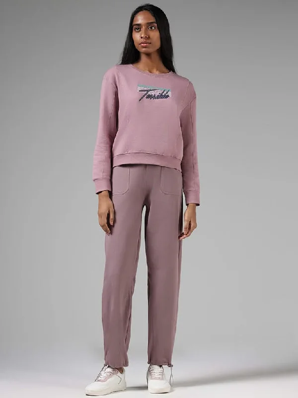 Women's luxury leather pants Stretch women jeans for enhanced mobility and comfort Studiofit Solid Pink Cotton Relaxed-Fit Mid-Rise Joggers Women's luxury leather pants Stretch women jeans for enhanced mobility and comfort Studiofit Solid Pink Cotton Relaxed-Fit Mid-Rise Joggers