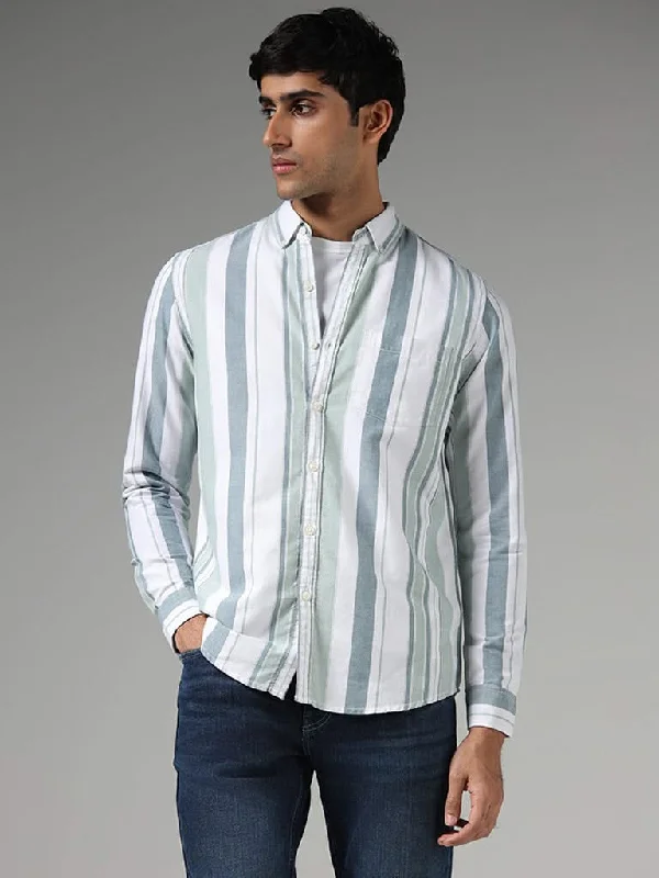Women's pants with wrinkle - resistant material Cargo women jeans with multiple pockets for added functionality WES Casuals Sage Striped Slim-Fit Shirt Women's pants with wrinkle - resistant material Cargo women jeans with multiple pockets for added functionality WES Casuals Sage Striped Slim-Fit Shirt